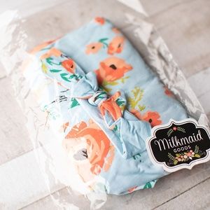 Milkmaid Goods | Swaddle Blanket and Headband